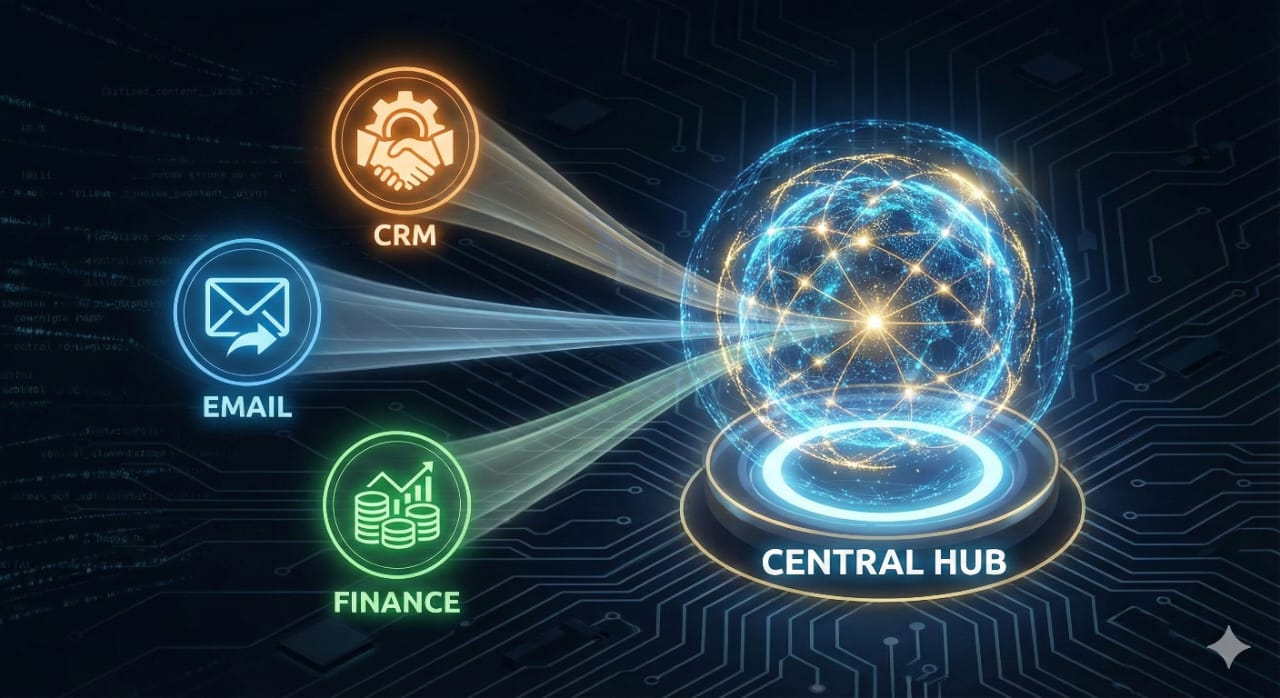 System Integration Diagram showing connected software ecosystem